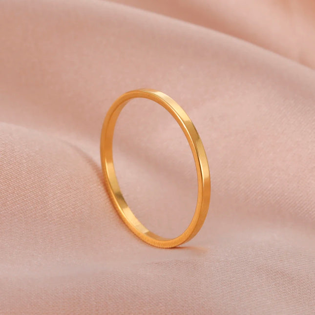 Skyrim Stainless Steel Minimalist Rings for Women Men Fashion Simple Finger Ring Anniversary Jewelry Gift Wholesale