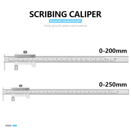 XCAN Caliper Marking Vernier Caliper 0-200mm/250mm Stainless Steel Parallel Marking Vernier Caliper Marking Gauge Measuring Tool