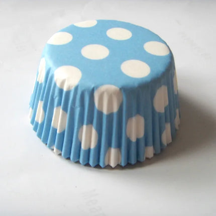100X plain Solid color Paper Cupcake Liners White Purple Navy Blue Brown Green Yellow Red Polka Dot muffin baking Cup cake mold