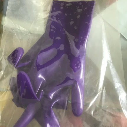 Chlorinated Unisex Latex Short Gloves Mittens Rubber Wrist Fetish Costumes