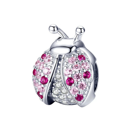 WOSTU Family Heart Charm High heels Mirror Makeup Pendant Bee Boy & Girl Charm Dreamcatcher Beads Jewelry Making Copper Zircon
