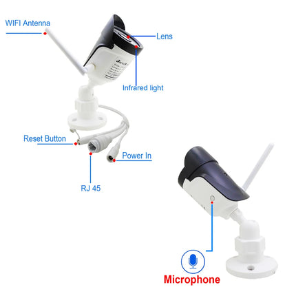 JIENUO 5MP Wireless IP Camera 1080P Indoor Outdoor Waterproof Audio Cctv Security Surveillance IPCam Onvif HD WIfi Net Home Cam