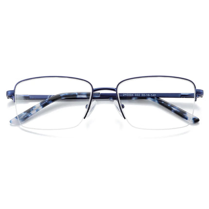 ZENOTTIC Half Rim Prescription Glasses Men Business Optical Spectacles Anti Blue Rays Photochromic Myopia Progressive Eyeglasses