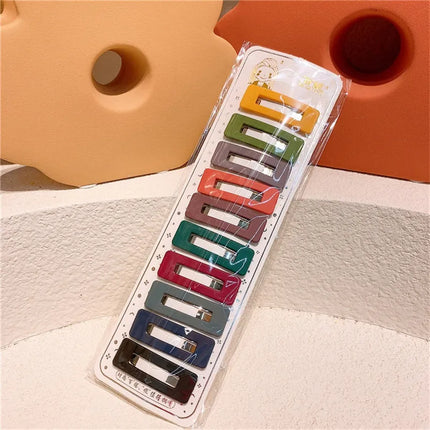 10Pcs/Set Baby Girl Hair Clips Kid Cute Colorful Hairpins Water Droplets Bangs Barrette Headdress Children Hairs BB Clip Hairpin