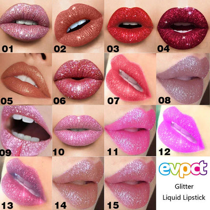 OWOSC 15 Colors Lip Gloss Long Lasting Waterproof Lip Gloss Shiny Gloss Matte Liquid Lipstick Metallic Beauty Makeup Lipstick