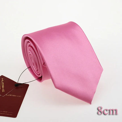 HUISHI 8CM 8 Styles Men's Solid Dark Blue Neck Tie 6cm Waterproof Jacquard Necktie Daily Wear Cravat Wedding Party For Men
