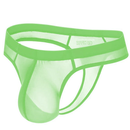 Man G String Thong Underwear G-string Ice Silk Sexy Men Underpants Tanga Hombre Bulge Pouch Thongs T-back Ultra Thin Panties