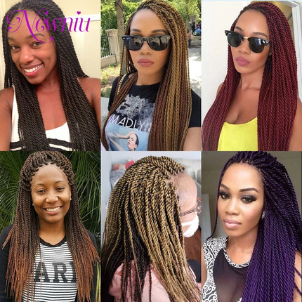 Synthetic Senegalese Twist Hair Extensions Crochet Hair Braids Senegalese Ombre Braiding Hair Crochet Braid Hair Box Braids Hair