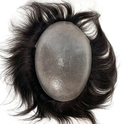 Human Hair Men's Wigs Skin PU Toupee Men Capillary Prosthesis Hair Unit Replacement System Hair Pieces Wig For Men