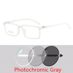 white frame gray / Myopia -800