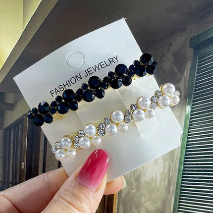 Crystal Pearl Hair Clips / Pinces Perles Cristal
