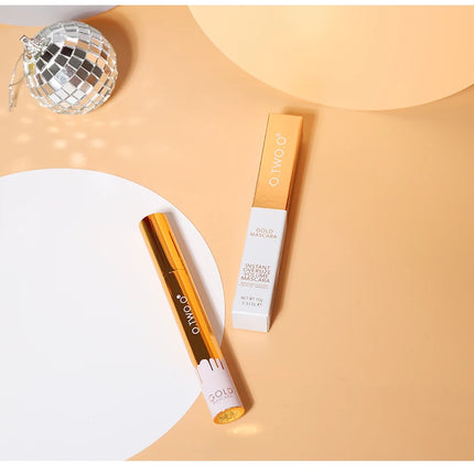 O.TWO.O 3D Mascara Lengthening Black Lash Eyelash Extension Eye Lashes Brush Beauty Makeup Long-wearing Gold Color Mascara