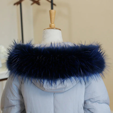 Faux Fur Scarf Warm Winter Hood Fur Decor Shawl Fake Fur Scarf Autumn Winter Women Coat Fur Collar Detachable Hat Accessories