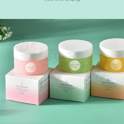 New Product Vegetable Oil Peach Makeup Remover Cleansing Ice Cream with A Gentle Texture and No Tightness Makeup Remover Balm