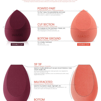 IMAGIC Beauty Sponge Face Wash Puff Gourd Water Drop Wet And Dry Makeup Tool