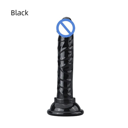 Realistic Dildo Anal Masturbator Sex Toy for Couples Crystal Jelly Dildo Suction Cup Penis Thrusting Dildo Phallus for Women Gay