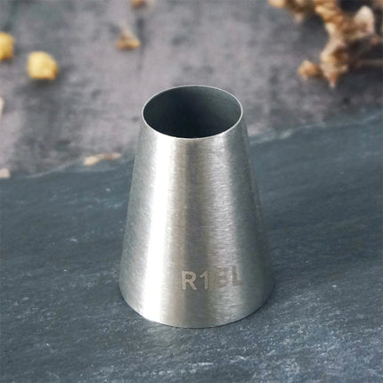 #R16L R18L R22L Large Size Round Piping Nozzle Cake Cream Pastry Tools Stainless Steel Icing Tips For Cupcake Decorating