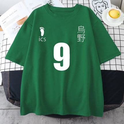 Kageyama Tobio Anime Haikyuu Print Mans Cotton T-Shirts Personality All-math Oversize Tops Summer Breathable Men Short Sleeve