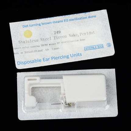 1PC 316L Surgical Steel Ear Stud Disposable Sterile Piercing Stud with Safe Ball Buckle Set Piercing Gun Body Piercing Jewelry