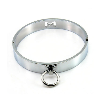 SM Metal Stainless Steel  Neck Collar BDSM Sexy Leash Ring Chain Slave Bondage Toys Role Play Erotic Sex Toys For Women Men