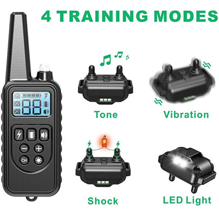 800m Electric Dog Training Collar Product Acessories with LCD Display Pet Remote Control Waterproof Rechargeable Collars