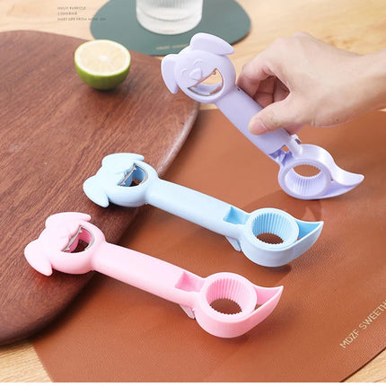 Multifunctional Four-In-One Safety Can Bottle Opener Household Canned Bottle Cap Screwing Device Home Tool