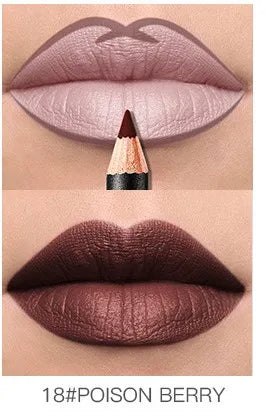 Pudaier Lip Liner Waterproof Durable Decolorization Nude Lip Gloss Matte Lipliner Lipstick Pen Hot Selling