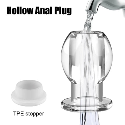 Transparent Hollow Anal Plug Butt Dilator For Women Vaginal Expander Men Medical Washer Douche Enema Sex Toys Adult Games Erotic