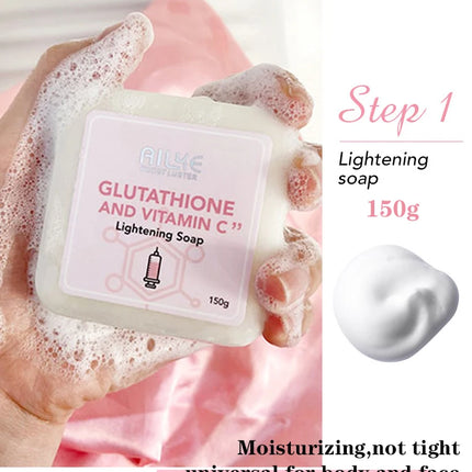 AILKE Whitening Skin Care Set, With Glutathion Vitamin C, Brighter Smoother Skin, Reduce Dark Spots, Clean Skin, Moisturizing