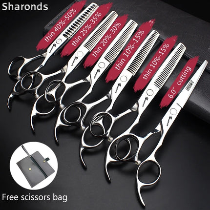Sharonds 440c 6/7/7.5 Inch Haircut Thinning Scissors Professional Barber Shop Hairdressing Scissors Cutting Scissors Hair Shears
