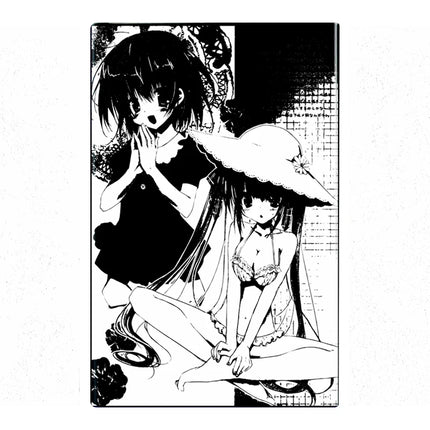 Animation Anime Derivatives Black Red Thin Slim Cigarette Case For Women Metal Aluminum Alloy Sliding Cigarette Box Man Custom