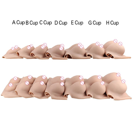 A-HCup Realistic Silicone Fake Chest Water Drop Breasts Form Cosplay Boobs for Drag Queen Sissy Crossdresser Transgender Shemale