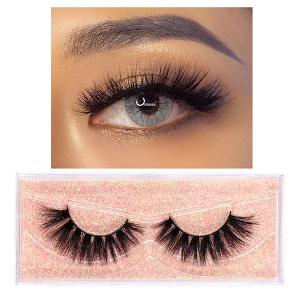 FOXESJI Makeup Eyelashes 3D Mink Eye Lashes Fluffy Soft Wispy Natural Lashes Extension Reusable Fake Lashes Mink False Eyelashes