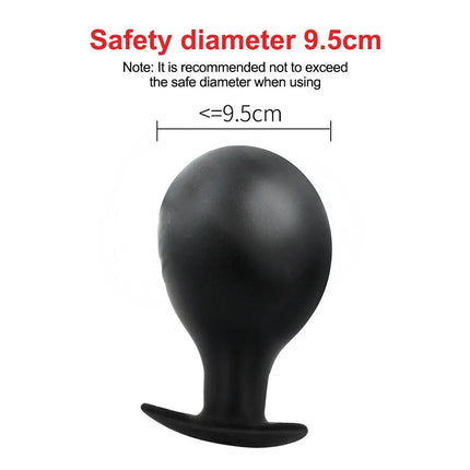 Inflatable Silicone Penis/Ball Gag Oral Dildo Open Mouth Plug Expandable Pump Big Anal Butt Plug Vibrator BDSM Flirt Sex Tools