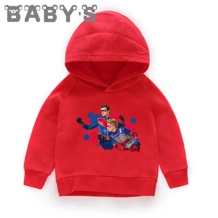 Henry Danger Funny TV Shows Kids Sweatshirts Children Casual Hooded Hoodies Baby Pullover Tops Girls Boys Autumn Clothes,KMT2308