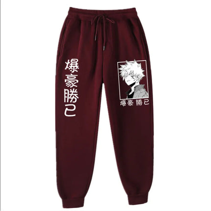 2021Japanese anime My Hero Academia Katsuki Bakugo Harajuku Men's Pants Print Joggers Male Trousers Casual Sweatpants sweatpants
