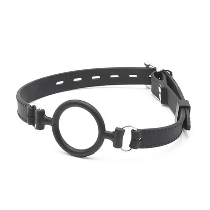 Silicone Open Mouth Oral Gag O Ring Full Silicone Head Harness Straps Couples Slave BDSM Adult Games Sex Products for Women Gay