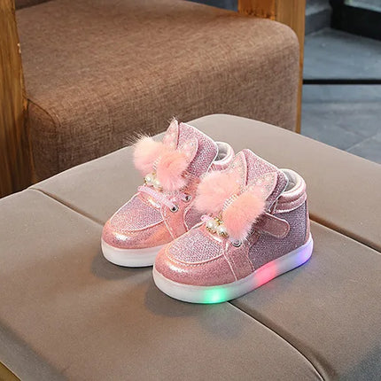 Children's Led Sneakers Girls Glowing Kids Shoes for Girls Luminous Girls Sneakers Baby Kid Shoes with Backlight Sole