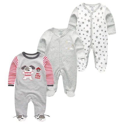 0-12Months Baby Rompers Newborn Girls&Boys 100%Cotton Clothes of Long Sheeve 1/2/3Piece Infant Clothing Pajamas Overalls Cheap