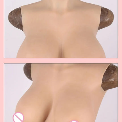Natural Fallen Silicone Breasts Women Silicone Body Suit Fake Boobs tit Crossdresser Transgender Drag Queen Liquid latex catsuit