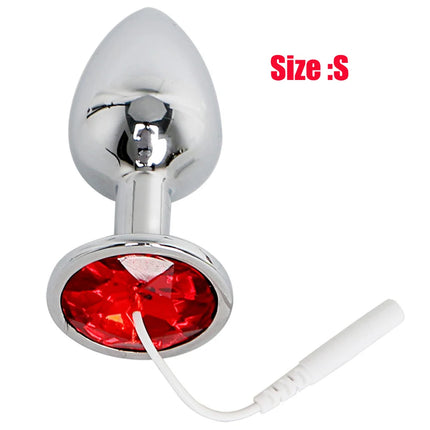 Medical Themed Electric Shock Anal Vaginal Plug Electro Stimulation Peins Ring Cock Cage Penis Plug SM Adult Sex Toys For Couple
