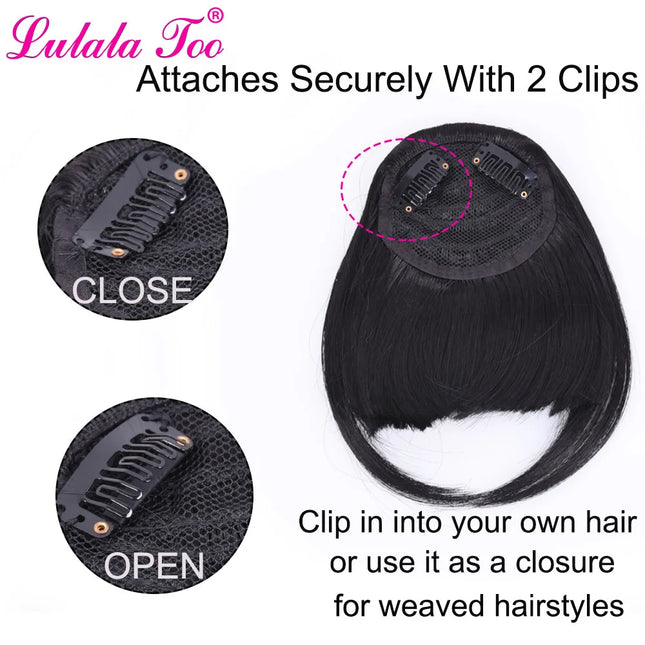 Synthetic Fake Hair Bun And Bang Set Heat Resistant Fiber Chignons HairPiece Ponytail Wig For Women Clip in Hair Extension