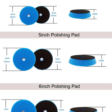 HUTU Polishing Disc 3/5/6Inch Car Detailing Car Polish Pad For Car Body Headlight 80/125/150mmCar Polishing Wheel For Car