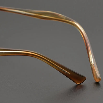 Top Quality Retro Round Glasses Frame Japanese Handmade Titanium Ultralight Men Eyeglasses Women Eyewear Acetate Korean Fashion