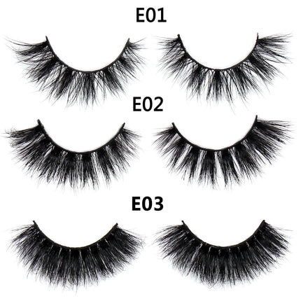 FOXESJI Makeup Eyelashes 3D Mink Eye Lashes Fluffy Soft Wispy Natural Lashes Extension Reusable Fake Lashes Mink False Eyelashes