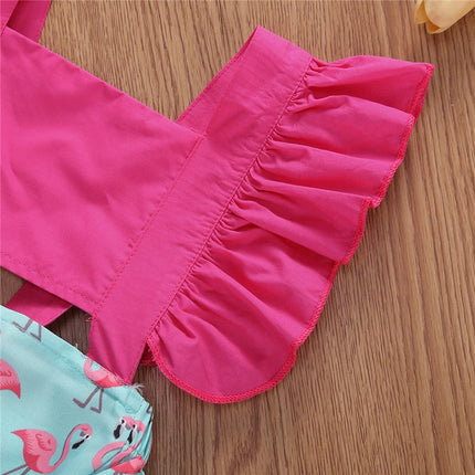 2021 Summer Newborn Baby Girls Rompers Flamingo pineapple Print Sleeveless Backless Jumpsuits 0-24M Baby Clothing