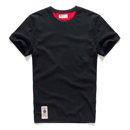 Men's Cotton Solid Color T-Shirt Men Casual O-Neck Basic T-Shirt Male High Quality Classic Tops