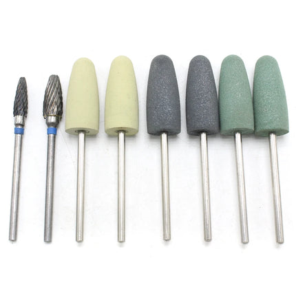 8Pcs Dental Resin Base Acrylic Polishing Burs Kit Drill Polisher Rotary Dentista Tool Dental Lab Instrument 2.35mm