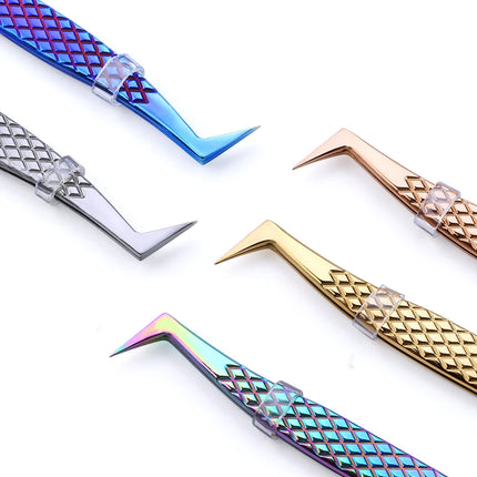 100% Closed New Style Premium Eyelashes Tweezers Hand anti-slip design Improve for 3D 6D Lashes Extensions