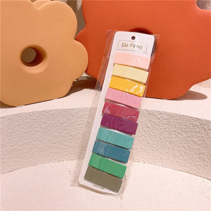 10Pcs/Set Baby Girl Hair Clips Kid Cute Colorful Hairpins Water Droplets Bangs Barrette Headdress Children Hairs BB Clip Hairpin